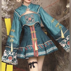 Halloween costume cute little Chinese zombie style. Original design by Yingji.